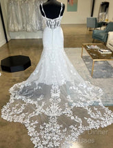 Straps Mermaid Tulle/Lace Wedding Dress